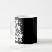 Santa Snowmobile Riding Snowmobiling Christmas  コーヒーマグカップ (正面左)