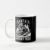 Santa Snowmobile Riding Snowmobiling Christmas  コーヒーマグカップ (左)