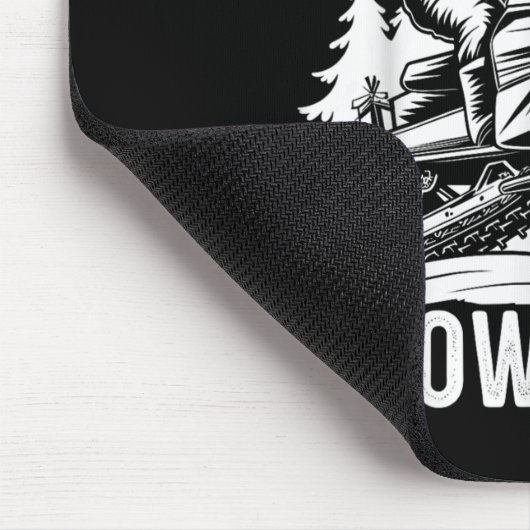 Santa Snowmobile Riding Snowmobiling Christmas マウスパッド (コーナー)