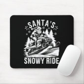 Santa Snowmobile Riding Snowmobiling Christmas  マウスパッド (マウス)