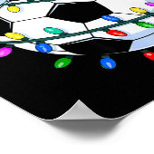 Santa Soccer Ball Christmas Soccer  ポスター (角)