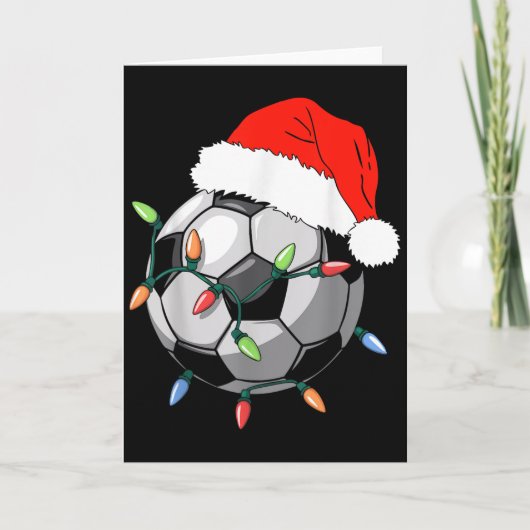 Santa Soccer Ball Shirt Men Youth Boys Christmas P カード (正面)