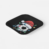 Santa Soccer Ball Sports Christmas Soccer Player ペーパープレート (傾斜あり)