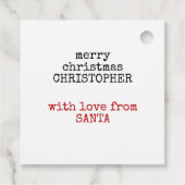 Santa Special Delivery パーソナライズされたから フェイバータグ (裏面)
