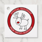 Santa Special Delivery パーソナライズされたから フェイバータグ (正面)