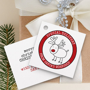 Santa Special Delivery パーソナライズされたから フェイバータグ