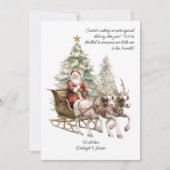 Santa Special Delivery Pregnancy Christmas Card シーズンカード (正面)