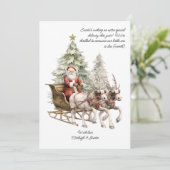 Santa Special Delivery Pregnancy Christmas Card シーズンカード (スタンド正面)