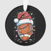 Santa Sports Christmas American Football Player  オーナメント (正面)