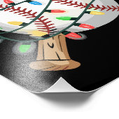 Santa Sports Christmas Baseball Player  フォトプリント (角)