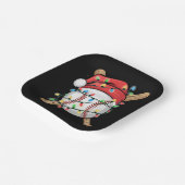 Santa Sports Christmas Baseball Player  ペーパープレート (傾斜あり)