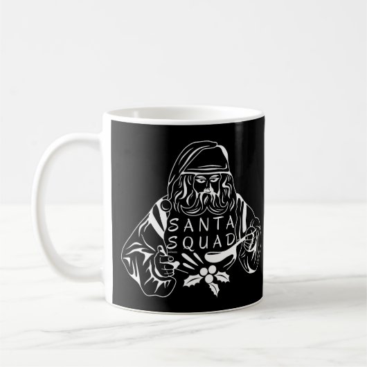 SANTA SQUADクリスマスギフトおもしろいアイディア コーヒーマグカップ (左)