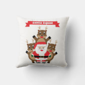 Santa Squad Funny Reindeer クッション (裏面)