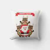 Santa Squad Funny Reindeer クッション (正面)