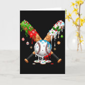 Santa Srts Design For Men Boys Christmas Baseball  カード (黄色い花)