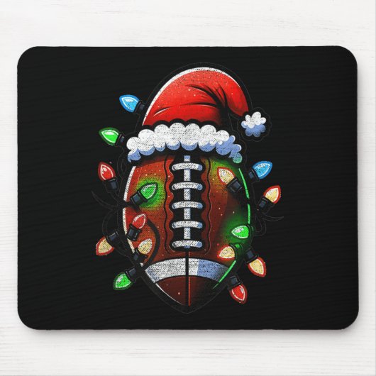 Santa Srts Design For Men Boys Football Player Chr マウスパッド (正面)