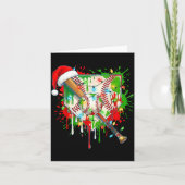 Santa Srts Ice Baseball Christmas Xmas Pajama Kid  カード (正面)