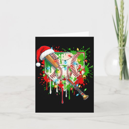 Santa Srts Ice Baseball Christmas Xmas Pajama Kid  カード (正面)