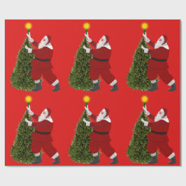 Santa Star’s The Tree Red Wrapping Paper ラッピングペーパー