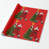 Santa Star’s The Tree Red Wrapping Paper ラッピングペーパー (アンロールド)
