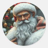 Santa Stickers ラウンドシール (正面)
