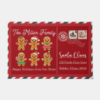 Santa Stop Here Christmas Doormat – Funny Festive  ドアマット