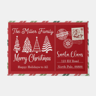 Santa Stop Here Christmas Doormat – Funny Festive  ドアマット