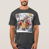 Santa Strike men charcoal T-shirt Tシャツ (正面)