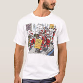 Santa Strike men white T-shirt Tシャツ (正面)