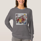 Santa Strike women vivid gray long sleeve T-shirt Tシャツ (正面)