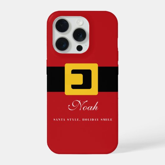 Santa Suit Holiday — Personalized Name Edition iPhoneケース (裏面)