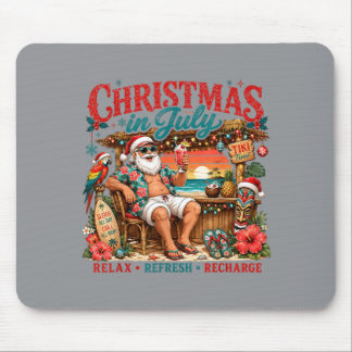 Santa Summer Holiday Relax Refresh Recharge Mom マウスパッド