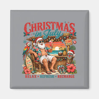 Santa Summer Holiday Relax Refresh Recharge Mom マグネット