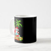 Santa Summer Surfing Christmas In July Beach Vacat コーヒーマグカップ (正面左)