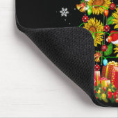 Santa Sunflower Christmas Tree Xmas Lights Santa S マウスパッド (コーナー)