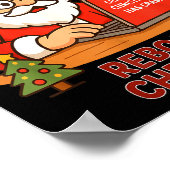 Santa Support s Rebooting Humor Tech Computer Smil ポスター (角)