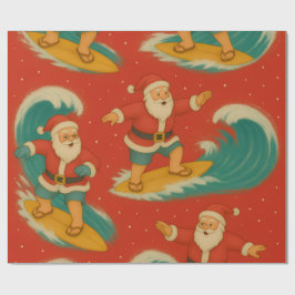 Santa Surf’s Up ラッピングペーパー