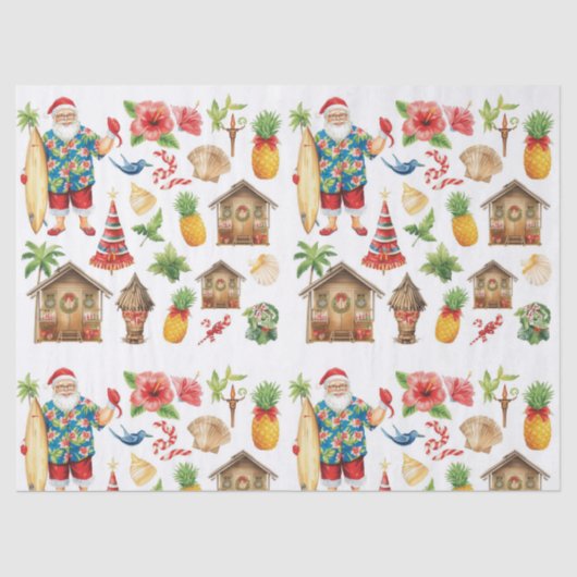Santa Surf Shack Hawaii – “Mele Kalikimaka!” 薄葉紙 (正面)