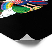 Santa Surfing Christmas In July Summer Tropical Be ポスター (角)