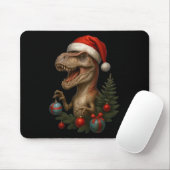 Santa T-rex Christmas Funny Dinosaur Holiday  マウスパッド (マウス)