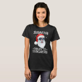 Santa Talks To Teachers sunglasses Christmas Pajam Tシャツ (正面フル)