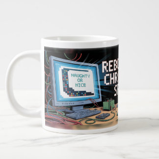 Santa Tech Support ジャンボコーヒーマグカップ