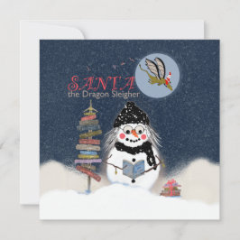 Santa the Dragon Sleigher Holiday Card シーズンカード