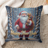 Santa Throw Pillow | Happy New Year Magical Christ クッション (ブランケット)