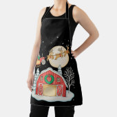 Santa Tractor Farm Farmer Christmas Farming Xmas エプロン (インサイチュ)