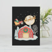 Santa Tractor Farm Farmer Christmas Farming Xmas シーズンカード (スタンド正面)