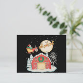 Santa Tractor Farm Farmer Christmas Farming Xmas シーズンポストカード (スタンド正面)