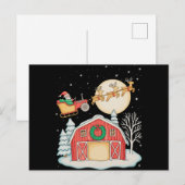 Santa Tractor Farm Farmer Christmas Farming Xmas シーズンポストカード (正面/裏面)