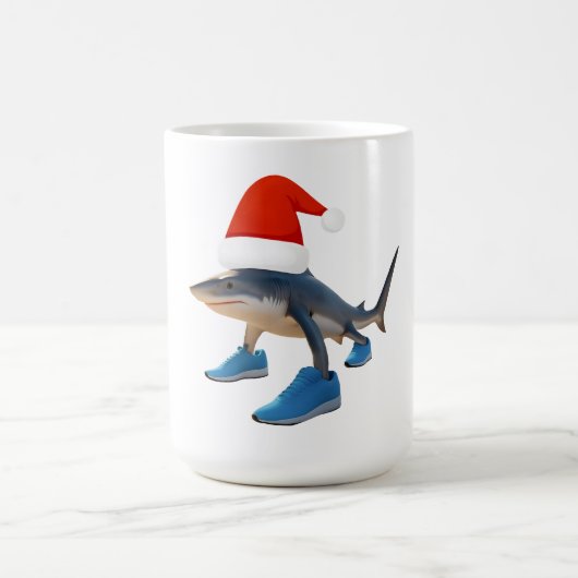 Santa Tralalero Tralala –Shark in Santa Hat コーヒーマグカップ (中央)