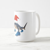 Santa Tralalero Tralala –Shark in Santa Hat コーヒーマグカップ (正面右)